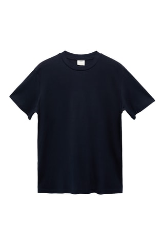 T-shirt 100 % coton regular-fit - Bleu marine