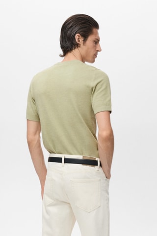 T-shirt maille fine coton - Vert
