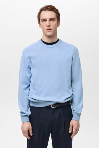 Pull-over maille coton - Ciel