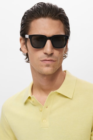Polo maille structurée slim-fit - Jaune