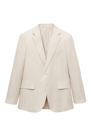 Veste costume Amalfi 100 % lin slim-fit - Écru