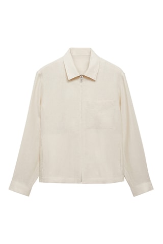 Surchemise 100 % lin poches - Blanc