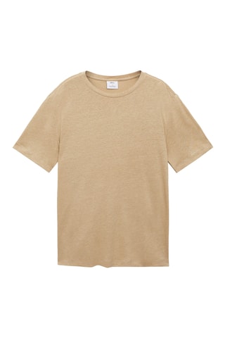 T-shirt lin slim-fit - Beige