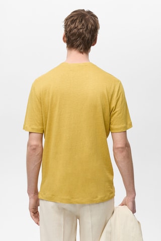 T-shirt lin slim-fit - Jaune