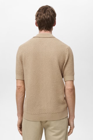 Chemise maille coton - Beige