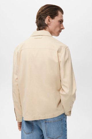 Veste coton lyocell à poches - Beige