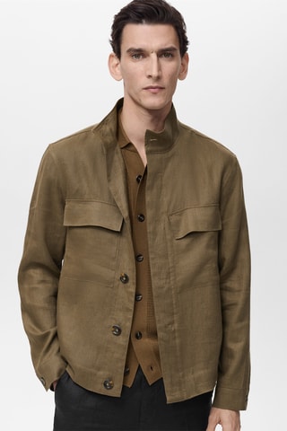 Veste col montant 100 % - Kaki