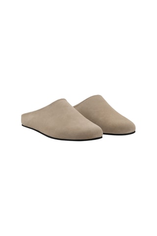 Sabots cuir suède - Beige