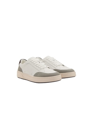 Tennis combinées cuir - Blanc
