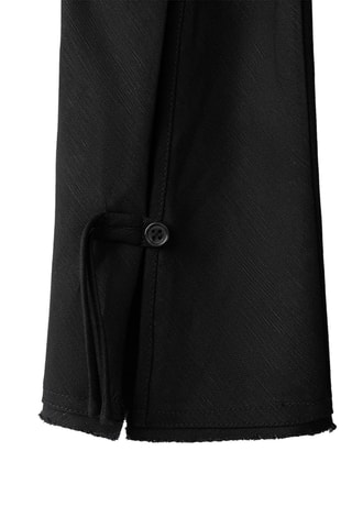 Robe lin ouverture dos - Noir
