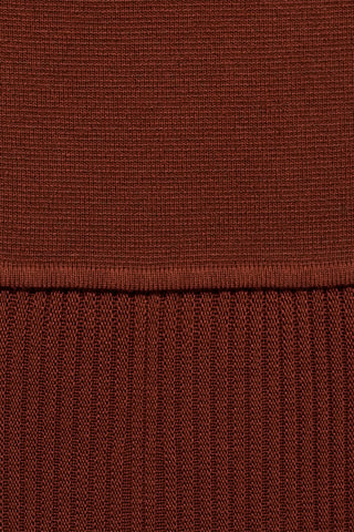 Robe maille combiné asymétrique - Rouge