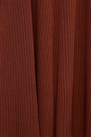 Robe maille combiné asymétrique - Rouge