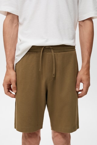 Bermuda 100 % coton cordon - Kaki