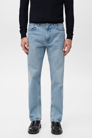 Jean Moby straight-fit délavé clair - Bleu