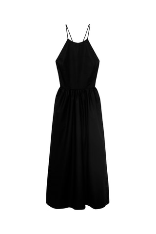Robe à emmanchures américaines dos croisé - Noir