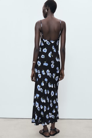 Robe midi encolure drapée - Noir