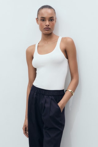 Pantalon droit 7/8 - Bleu marine