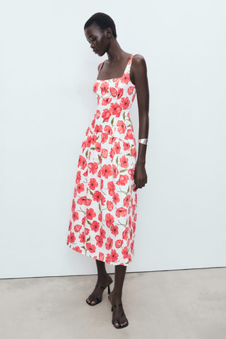 Robe coton évasée - Blanc