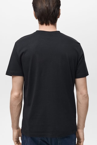 T-shirt col en V - Noir