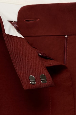 Pantalon droit pinces - Rouge
