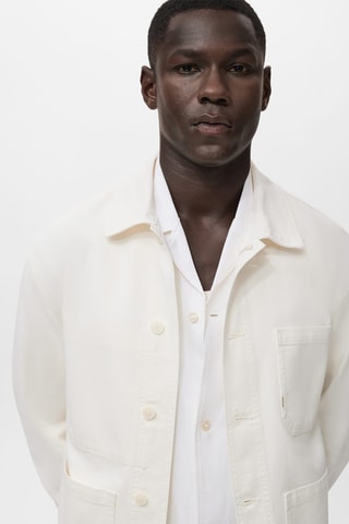 Veste en jean 100 % coton - Blanc