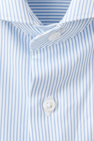 Chemise costume rayures slim-fit coton Giza - Ciel