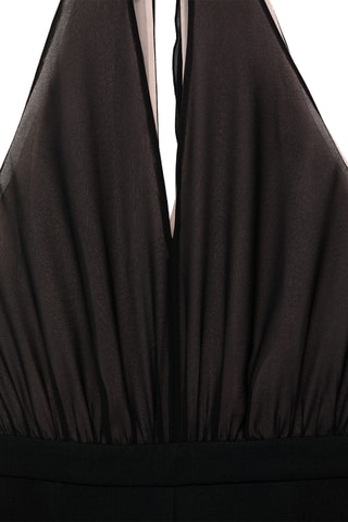Combinaison col à emmanchures américaines et foulard - Noir