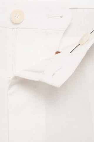Pantalon droit lin et lyocell mélangé - Blanc