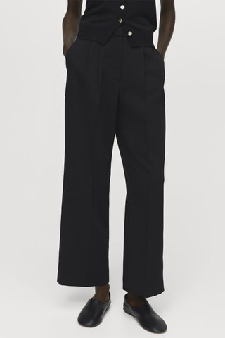Pantalon droit pinces - Noir