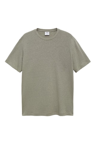 T-shirt lin slim-fit - Vert