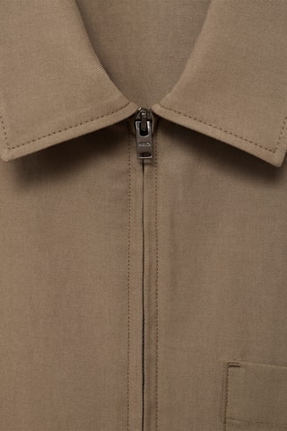 Veste lyocell poches - Marron