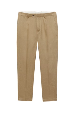 Pantalon 100 % lin slim fit - Beige