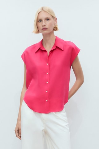 Chemise Lyocell sans manches - Rose