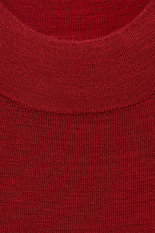 Robe maille fine évasée - Rouge