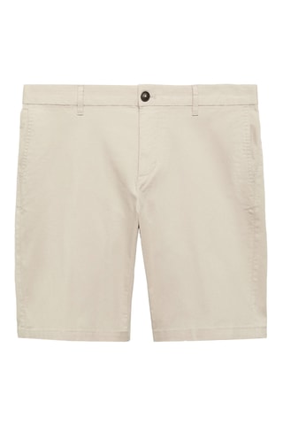 Bermuda slim-fit chino coton - Beige