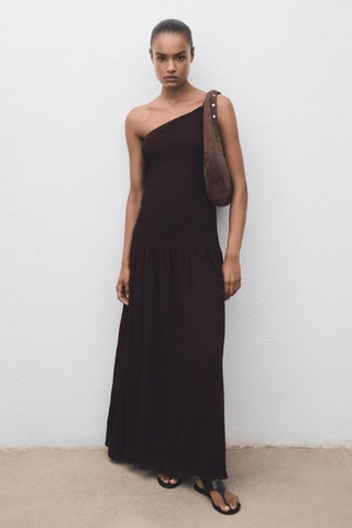Robe longue - Marron - Marron