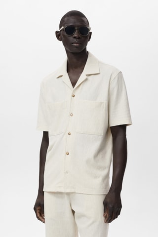 Chemise coton rayures - Blanc