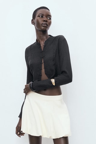 Blouse Lyocell brandebourgs - Noir