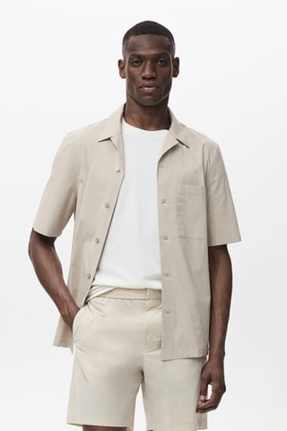Chemise regular-fit poche - Beige