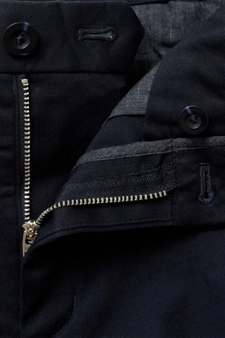 Pantalon Barna slim-fit en sergé - Bleu marine
