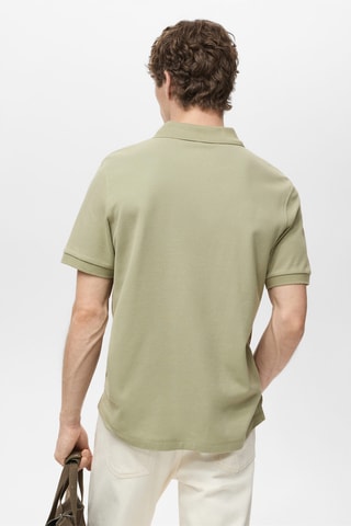Polo regular-fit piqué coton - Kaki