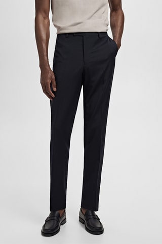 Pantalon costume Turin 100 % laine vierge - Bleu marine