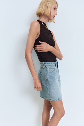 Jupe courte denim - Bleu