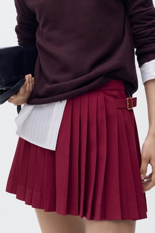 Jupe plissée boucles - Bordeaux