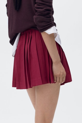 Jupe plissée boucles - Bordeaux