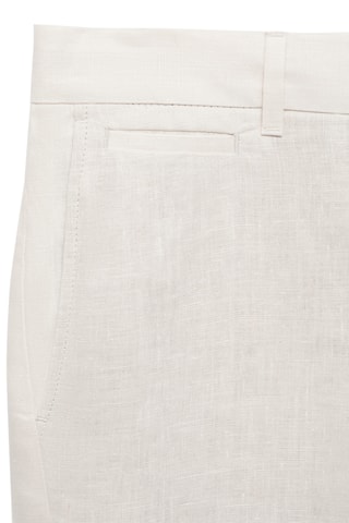 Bermuda slim-fit 100 % lin - Blanc