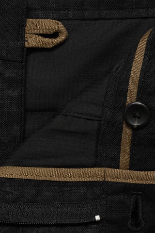 Bermuda slim-fit 100 % lin - Noir