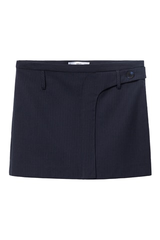Jupe courte rayures tennis - Bleu marine