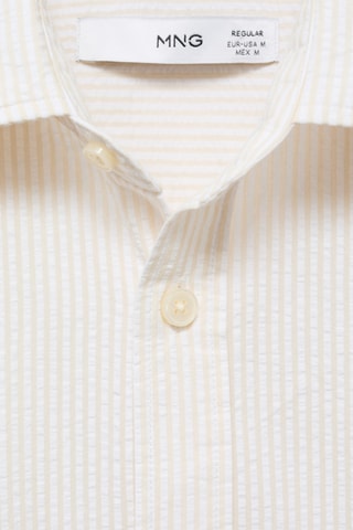 Chemise seersucker rayures - Beige