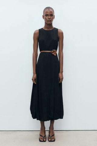 Robe longue ballon - Noir